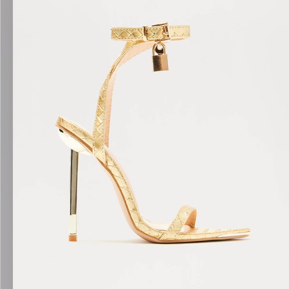 Fashion Nova Metallic Gold Heels